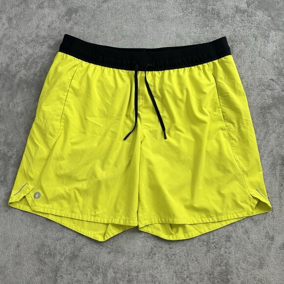 Smartwool Active Shorts Mens XXL Limeade Running Lined Pocket Gym Workout 7” - Picture 1 of 14